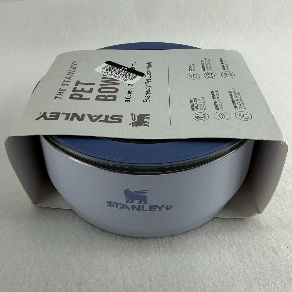 Stanley Pet Bowl 3 Cup 24 oz Stainless Steel Light Denim Blue w/ Lid
